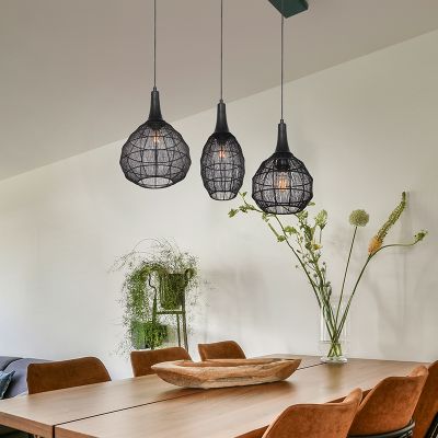 Svart fönsterlampa rustik, Rins