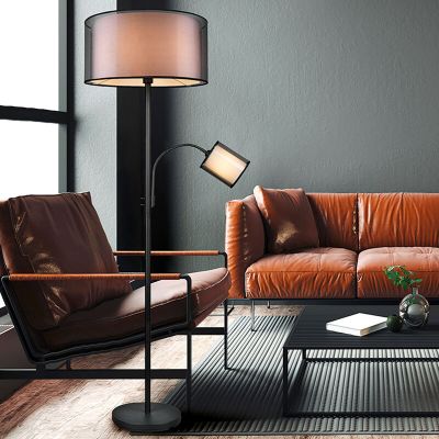 Antracit läslampa golv modern, Mirle
