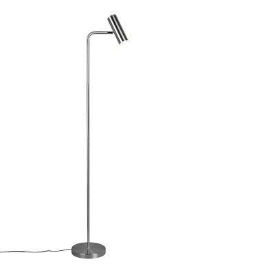 Nickel golvlampa modern, Kaso, med brytare