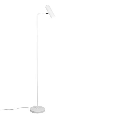 Vit golvlampa modern, Kaso, med brytare