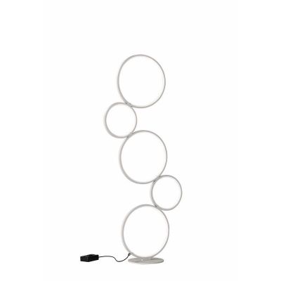 Vit golvlampa modern, Robon, 36W, 3000K LED, med brytare
