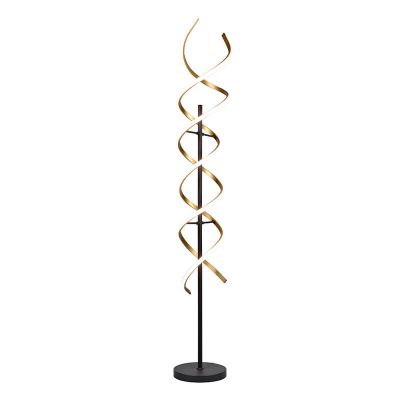 Mässing golvlampa design, Sylvian, 32W, varm till kall vit justerbar LED, med beröringsdimmer