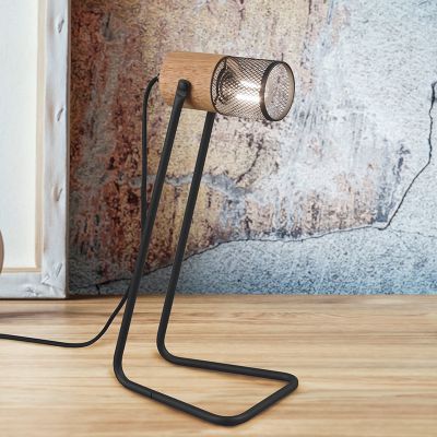 Svart bordslampa vintage, Jessica, med brytare