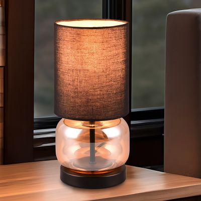 Svart bordslampa retro, Vita, med brytare