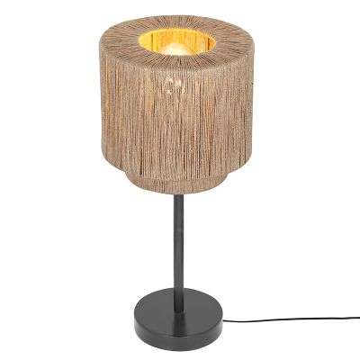 Beige bordslampa rustik, Rinus