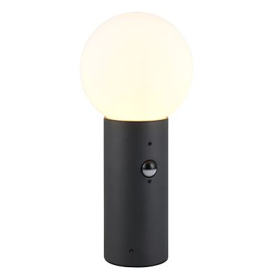 Antracit golvlampa utomhus med rörelsesensor modern, Ouarda, IP44