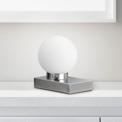 Nickel bordslampa modern, Jullian, med brytare