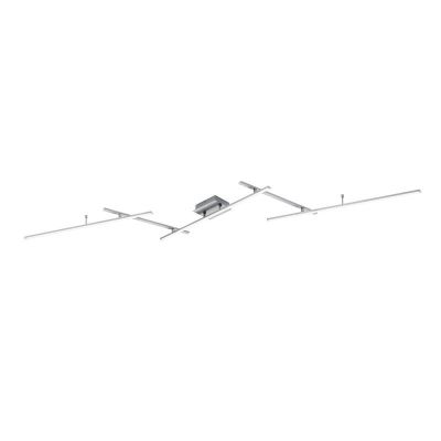 Nickel plafond modern, Nadja, 22W, RGBW LED, met fjärrkontroll