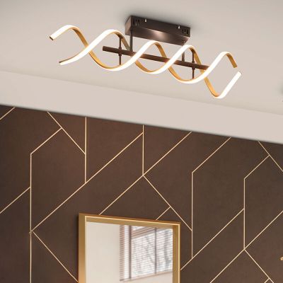 Mässing taklampa design, Sylvian, 41W, varm till kall vit justerbar LED, 3 stegs dimmer