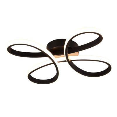 Svart taklampa design, Vikash, 25W, 3000K LED, 3 stegs dimmer