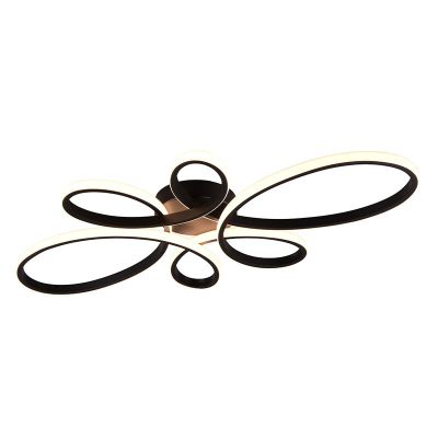 Svart taklampa design, Vikash, 32W, 3000K LED, 3 stegs dimmer