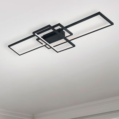 Antracit plafond modern, Jetse, 36W, RGBW LED, met fjärrkontroll