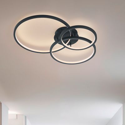 Antracit plafond modern, Harold, 36W, RGBW LED, met fjärrkontroll