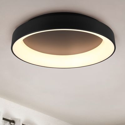 Svart plafond modern, Jered, 48W, varm till kall vit justerbar LED, met fjärrkontroll