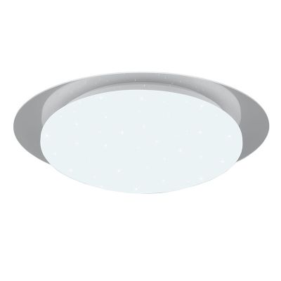 Vit taklampa badrum modern, Marlena, 12W, 4000K LED, IP44, met fjärrkontroll