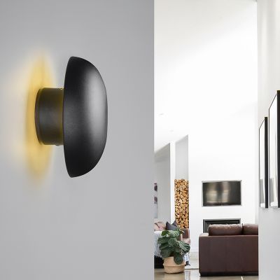 Svart uppladdningsbar vägglampa metall, Khaoula, 1,5W, 3000K LED, 3 stegs dimmer