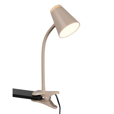 Brun klämlampa modern, Rahul, 4,5W, 3000K LED, med brytare