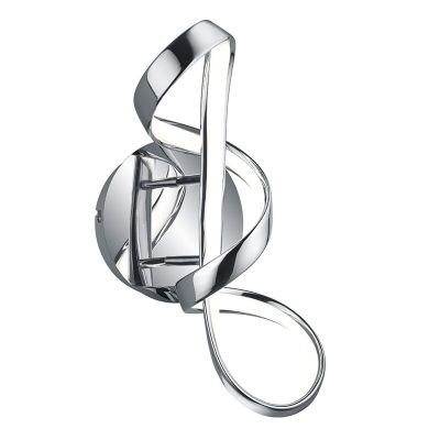 Krom vägglampa design, Renso, 18W, 4000K LED, 3 stegs dimmer