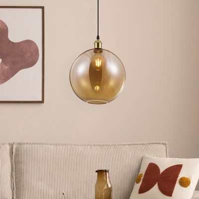 Brons pendellampa matbord modern, Nuran