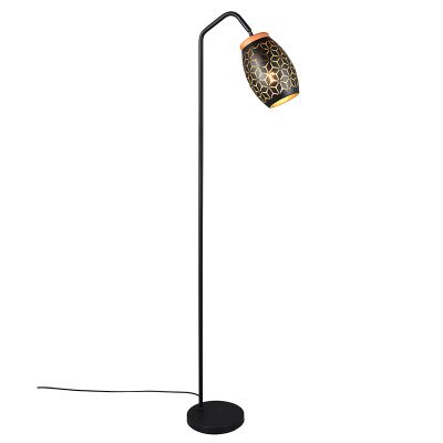 Svart golvlampa modern, Delana, med brytare