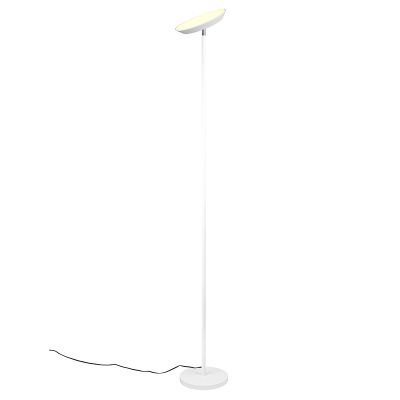 Vit golvlampa modern, Shahid, 17W, varm till kall vit justerbar LED, med beröringsdimmer