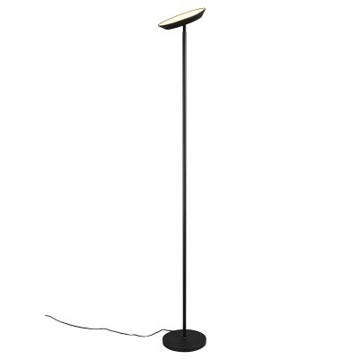 Svart golvlampa modern, Shahid, 17W, varm till kall vit justerbar LED, med beröringsdimmer