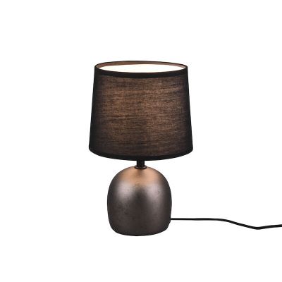 Keramik bordslampa nickel, Myrna, med brytare