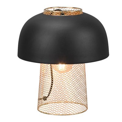 Svart bordslampa industri, Sylvano, med brytare