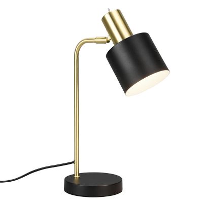 Svart bordslampa metall, Zoja, med brytare