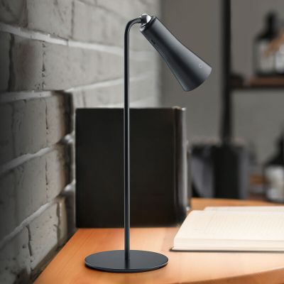 Svart bordslampa metall, Remko, 2W, 3000K LED, med beröringsdimmer