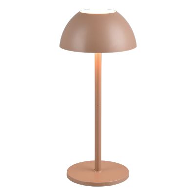 Brun uppladdningsbar utomhusbordslampa modern, Rakesh, 1,7W, 3000K LED, IP54, 3 stegs dimmer