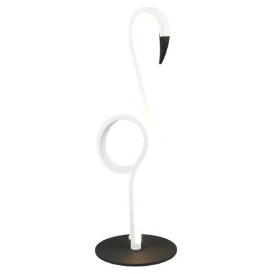 Vit bordslampa design, Puk, 6W, 3000K LED, med brytare