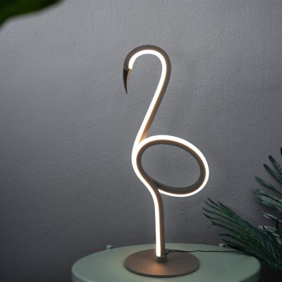 Svart bordslampa design, Puk, 6W, 3000K LED, med brytare