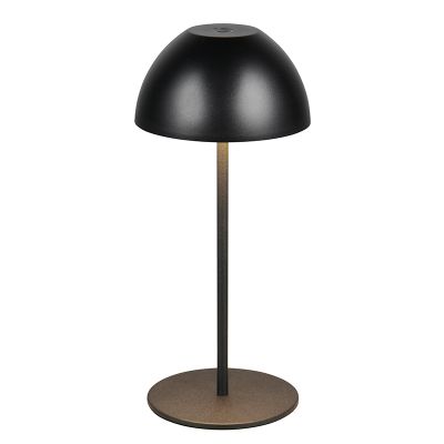 Svart uppladdningsbar bordslampa plast, Mikhail, 2W, 3000K LED, IP44, med beröringsdimmer