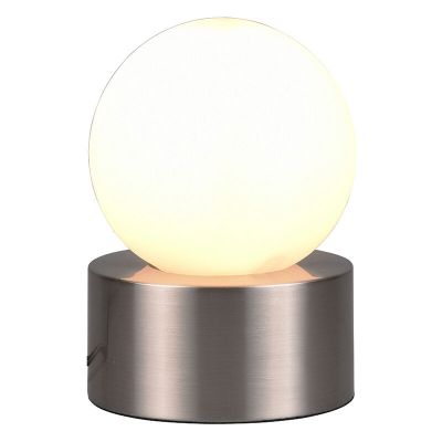 Nickel bordslampa modern, Mirjam, med brytare