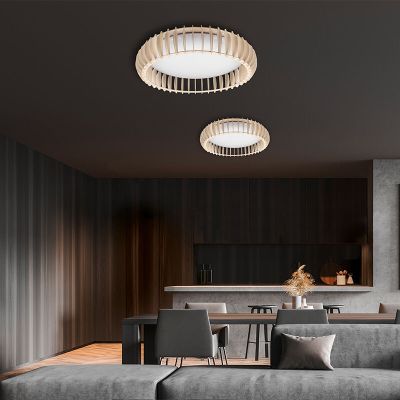 Vit plafond modern, Bilge, 38W, varm till kall vit justerbar LED, met fjärrkontroll