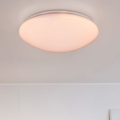 Vit plafond modern, Neda, 18W, varm till kall vit justerbar LED, met fjärrkontroll