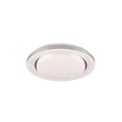 Vit plafond modern, Alpha, 22W, varm till kall vit justerbar LED, met fjärrkontroll