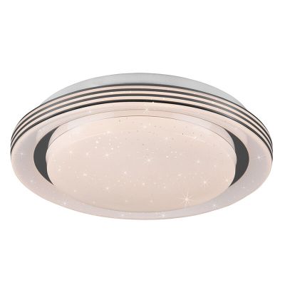 Vit plafond modern, Alpha, 10,5W, varm till kall vit justerbar LED, met fjärrkontroll