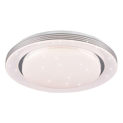 Vit plafond modern, Alpha, 22,5W, varm till kall vit justerbar LED, met fjärrkontroll