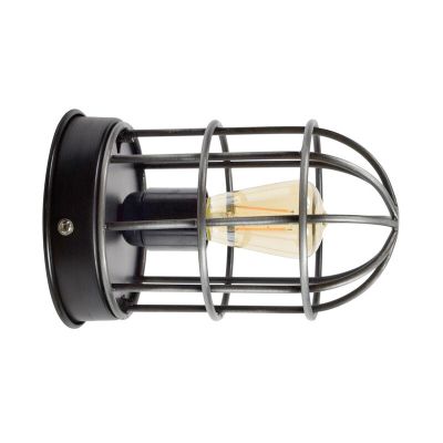 Industri vägglampa svart, Nova