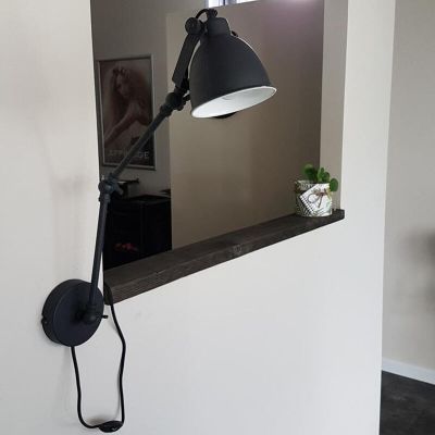 Industri vägglampa svart, Ferdy