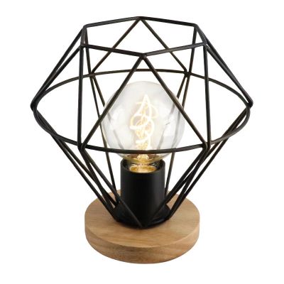 Industri bordslampa svart, Jochem, med brytare