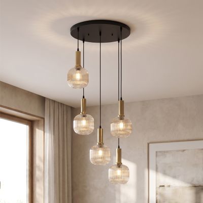 Design fönsterlampa bärnstensfärgad, Charlois