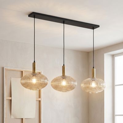 Design fönsterlampa bärnstensfärgad, Charlois