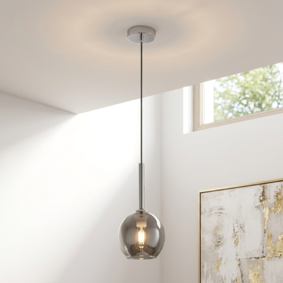 Design fönsterlampa krom, Gwendolynn