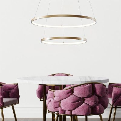 Design fönsterlampa guld, Kubra, 50W, varm till kall vit justerbar LED