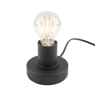 Modern bordslampa utan skärm svart, Rika, med brytare