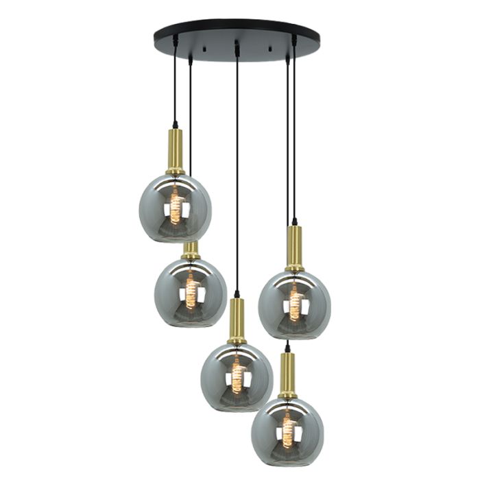 Aluminium fönsterlampa utan skärm guld, Rika