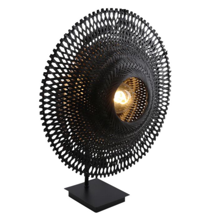 Aluminium bordslampa utan skärm svart, Rika